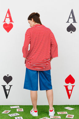 Джемпер NIKVA н478.4-Р красный и молоко  фото 5