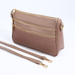 Сумка кросс-боди на молнии, цвет бежевый - Simaland фото 6