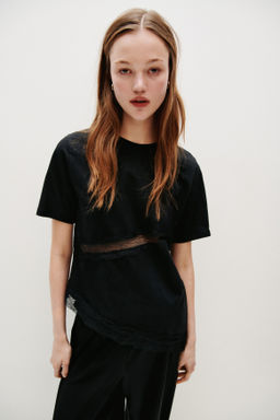 Camiseta con ribete de encaje - H&m фото 5