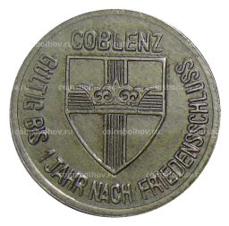 Монета 25 пфеннигов 1918 года Германия  Нотгельд Кобленц