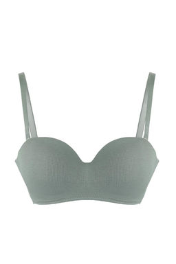 Siyah-Yesil 2li Kaskorse Balenli Duz Sabit Kap Balconette Sutyen THMAW26SU00006 - Trendyolmilla фото 9