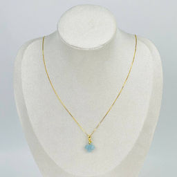 Кулон на цепочке из Аквамарина 45 см