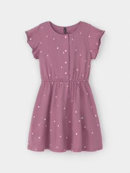 КР 5792-1/темная орхидея,сердечки платье для дев