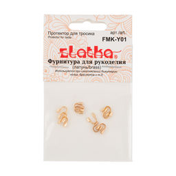 Zlatka Протектор для тросика FMK-Y01 4.5 х 4 мм 5 х 10 шт 02 под золото  фото 3