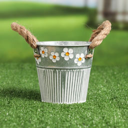 Кашпо «Ведёрко Фрейя», 11.5×11.5×10.5 см