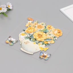 Наклейка интерьерная Жёлтый букет, пластик, 40?31 см