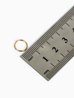 Цена за 2 шт. Кольцо соединительное двойное 0.8 см (набор 50 г,  310 шт.) СМ-1028, цвет золото