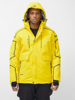 Горнолыжный костюм мужской зимний желтого цвета 390J - Leifensh фото 12