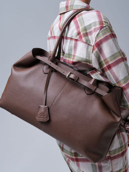 Кожаная сумка Daniela DBR 31375 коричневый какао  фото 7