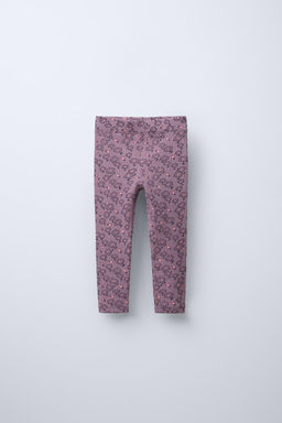 RIBBED PRINTED LEGGINGS - Zara фото 5