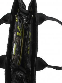 Сумка женская иск/кожа+текстиль DJ-CM 7531-BLACK, 1отд, плечевой ремень, черный SALE 264416 - Adelia фото 3