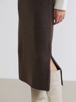 Beli Lastikli Triko Etek