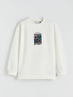 PlayStation Bask?l? Erkek ?ocuk Kal?n Sweatshirt