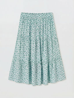 Beli Lastikli Desenli K?z ?ocuk Etek