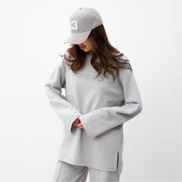 Свитшот женский MIST Cozy style, серый, размер 46