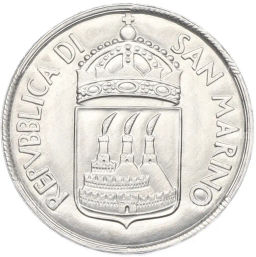 Монета 10 лир 1973 года Сан-Марино