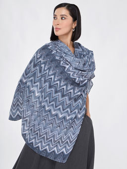 Большой, мягкий, тонкий и очень нежный двусторонний палантин с рисунком - Tantino фото 14