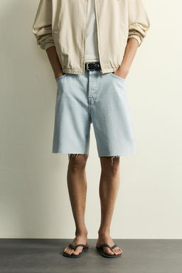 BERMUDA DENIM STRAIGHT FIT / Azul claro - Zara фото 2