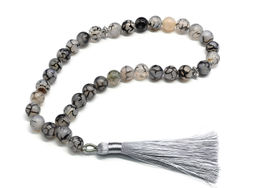 Четки шарик 10мм из агата Вены Дракона, 33 бусины, 33см