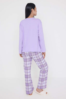 K?rm?z?-Beyaz Ay?c?kl? K?s Temal? Orme Pijama Tak?m? THMAW26PT00047 - Trendyolmilla фото 10