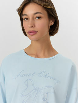 Сорочка ночная женская голубая