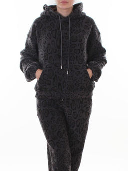 003 DK. GRAY/LEOPARD Костюм спортивный зимний женский (95% хлопок, 5% полиэстер)