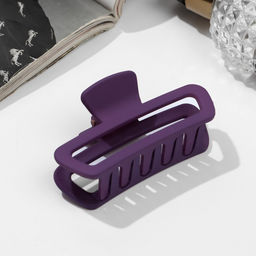 Цена за 12 шт. Крабик для волос «Матовый», прямой округление, 7.5 см, МИКС