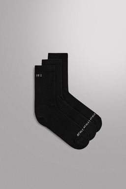 CALCETINES B?SICOS ENTRENAMIENTO PACK 3 / Negro