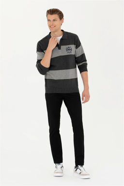 Мужской свитер антрацитового меланжа - U.s. polo assn фото 11