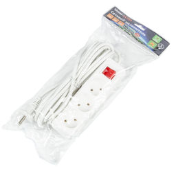 S-CU3-5B WHITE Удлинитель серии Ultra, шнур 5м., 3 гнезда, 10A, б/з. Белый. TM Uniel