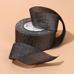 Лента парчовая, 40 мм, 23 1 м, цвет чёрный №029 - Арт узор фото 3