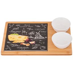 НАБОР ДЛЯ СЫРА LEFARD СЕКРЕТНЫЕ ИНГРЕДИЕНТЫ 3 ПРЕДМЕТА ЧЕРНЫЙ 25*17*4 СМ