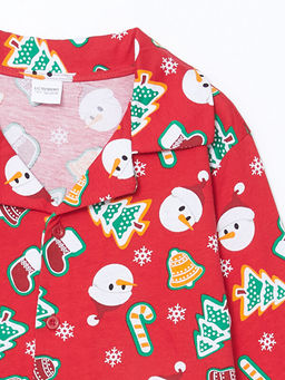 G?mlek Yaka Y?lba?? Temal? Erkek ?ocuk Pijama Tak?m? - Waikiki фото 3