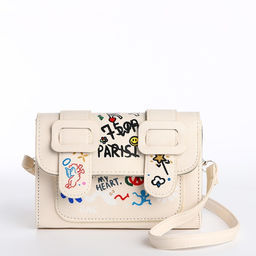 Сумка женская-мессенджер, цвет белый 18,5*13*8 см - Nazamok фото 2