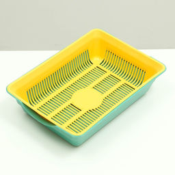Туалет глубокий с сеткой 36 х 25 х 9 см, жёлтый/ярко-зелёный - Simaland фото 3