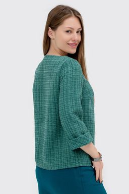 Жакет прямой зеленый - Odis фото 8