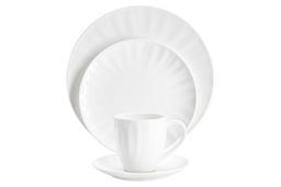 Тарелка закусочная, 20,5 см, фарфор P, белая, Волны, Floral