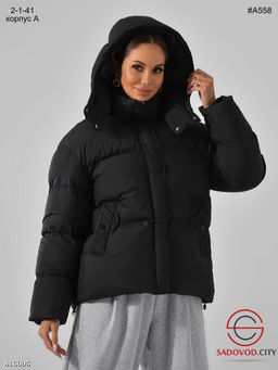 Тёплая зимняя женская куртка с капюшоном. - Bruno фото 6