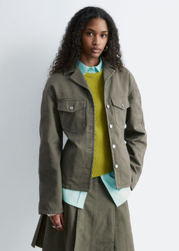 Chaqueta de algod?n de silueta entallada - H&m фото 5