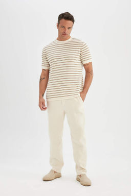Yazl?k Jogger Pantolon Relax Fit Rahat Kesim Pamuklu Duz Paca - Defacto фото 4