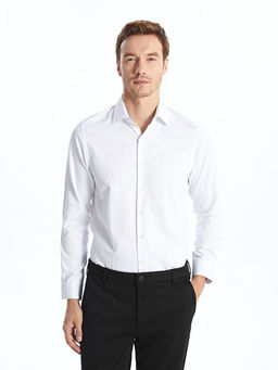 Slim Fit Uzun Kollu Gabardin Erkek G?mlek