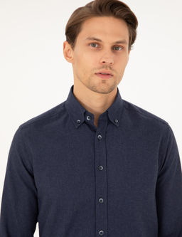 Lacivert Regular Fit Uzun Kollu G_mlek - Pierre cardin фото 2