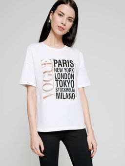 CONTE Белая хлопковая футболка с принтом "Fashion Capitals" LD 1115 white white