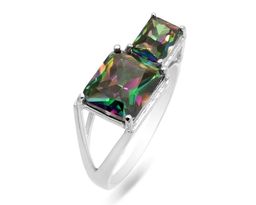 Кольцо из серебра мистик кварц, Канада