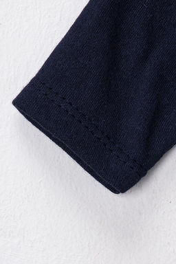 Ekru Unisex Bebek Pamuku Hayvan Bask?l? Regular/Normal Kal?p Uzun Kol Orme Tulum TKDAW25TU00002 - Trendyolmilla фото 3