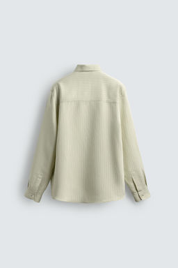 CAMISA FLUIDA RAYAS / Verde claro - Zara фото 9