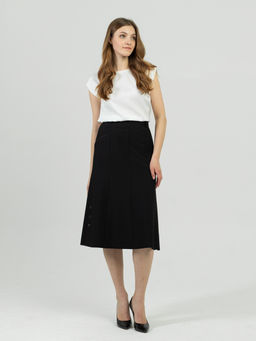 юбка на подкладке, расклешенная от пояса к низу. - Трика фото 2