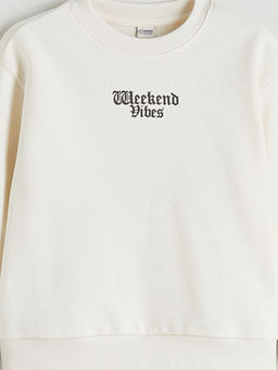 Bisiklet Yaka K?z ?ocuk Sweatshirt