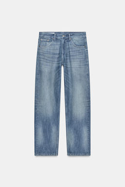 TRF LOW-RISE BAGGY TAPERED JEANS - Zara фото 7