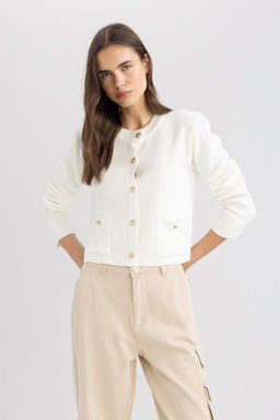 Fitted Bisiklet Yaka Dugmeli Triko H?rka - Defacto фото 4